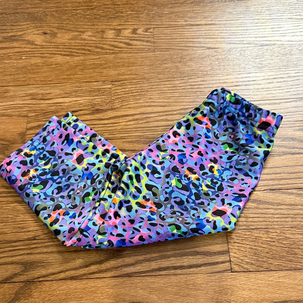 Dori Creations Colorful Leopard Print Kids Leggings Size 6
